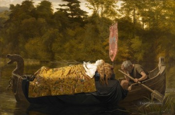  la Art - Elaine or The Lily Maid of Astolat 1870 genre Sophie Gengembre Anderson